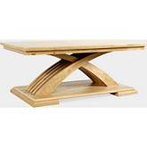 Anthology 48" Curved Base Coffee Table in Natural Finish Wood